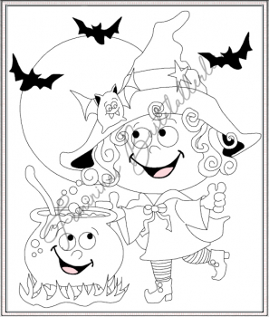 Preview: Halloween im Blackwork Style (18x13 ; 20x20)